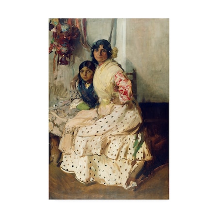 Jaoquin Sorolla 'Pepilla The Gypsy And Her Daughter' Canvas Art,12x19